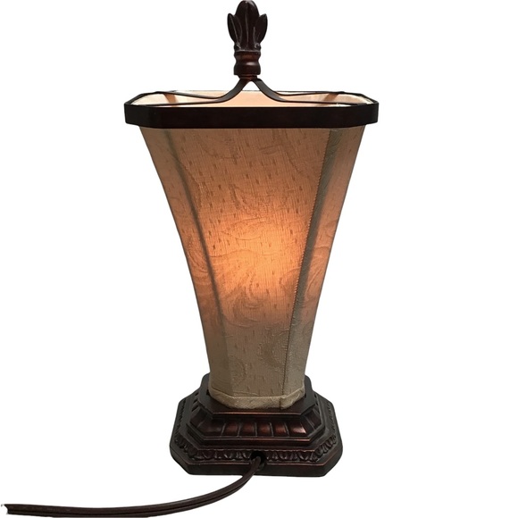 10” High Antique Low Light Nightlight Fabric & Metal (Bulb Included) - Picture 6 of 14